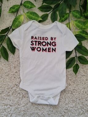 Baby Boy 'Raised By Strong Women' Onesie (0-3 Months)
